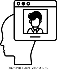 A man face is shown in a box