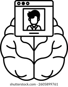 A man face is shown on a computer screen
