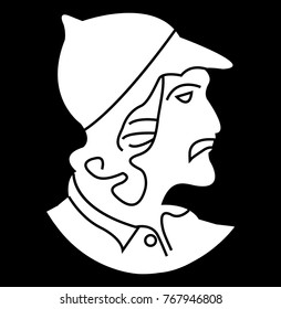 Man face silhouette