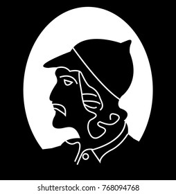Man face silhouette