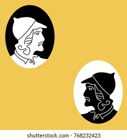 Man face silhouette