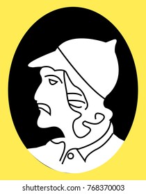 Man face silhouette