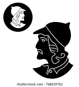 Man face silhouette