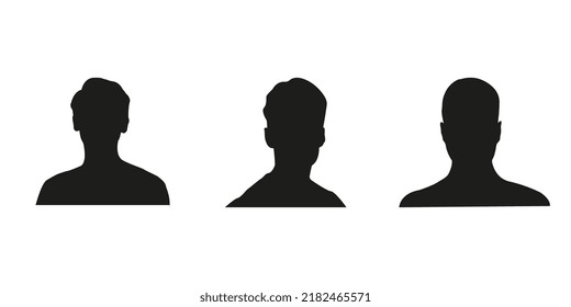 man face silhouette vector illustrations 