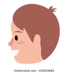man face smiling cartoon