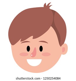 man face smiling cartoon