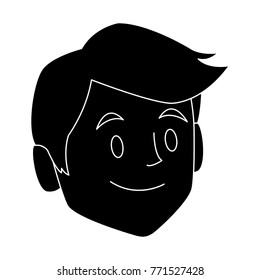 Man face smiling cartoon