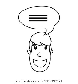 man face speech bubble