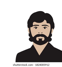 Cara de hombre - Ilustración vectorial de stock