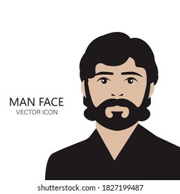 Cara de hombre - Ilustración vectorial de stock