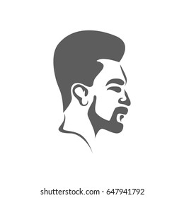 Man face in trendy flat style isolated on white background. Symbol for your web site design, logo, app, UI. Vector illustration, EPS