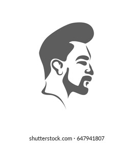 Man face in trendy flat style isolated on white background. Symbol for your web site design, logo, app, UI. Vector illustration, EPS