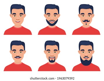 Man face vector design illustration isolated on white background