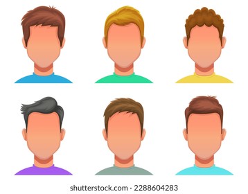 Ilustración de diseño del vector facial del hombre aislada en fondo blanco