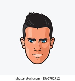 Man face - vector illustration