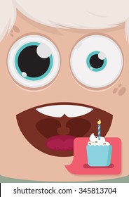 Man face vector illustration