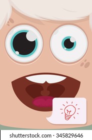 Man face vector illustration