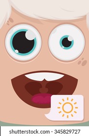 Man face vector illustration