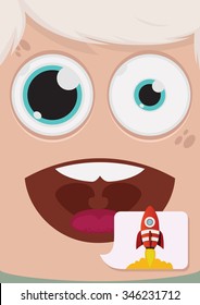 Man face vector illustration