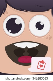 Man face vector illustration