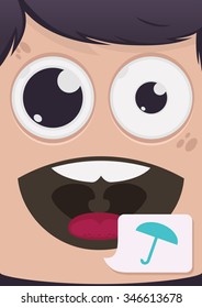 Man face vector illustration