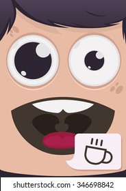 Man face vector illustration