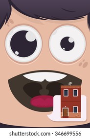 Man face vector illustration