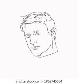 Man face vector stock illustration