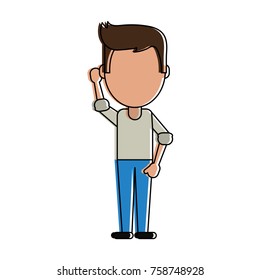 Man faceless avatar icon vector illustration graphic design