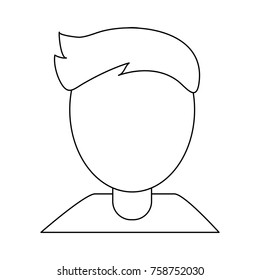 Man faceless avatar icon vector illustration graphic design