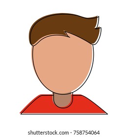 Man faceless avatar icon vector illustration graphic design