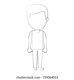 Man faceless avatar icon vector illustration graphic design