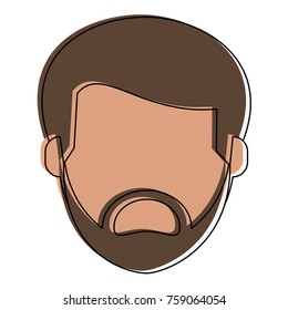 Man faceless avatar icon vector illustration graphic design