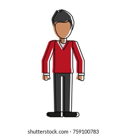 Man faceless avatar icon vector illustration graphic design