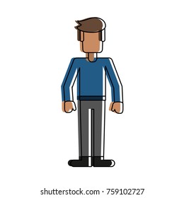 Man faceless avatar icon vector illustration graphic design