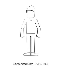 Man faceless avatar icon vector illustration graphic design