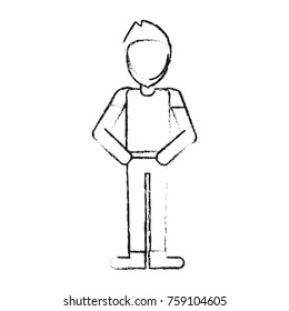 Man faceless avatar icon vector illustration graphic design