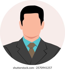 Man Faceless Avatar vector illustration
