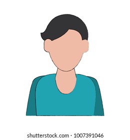 Man faceless cartoon
