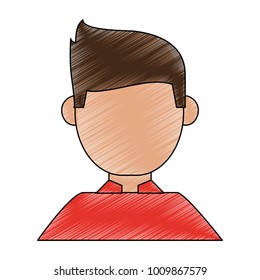 Man faceless cartoon