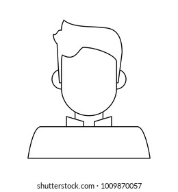 Man faceless cartoon
