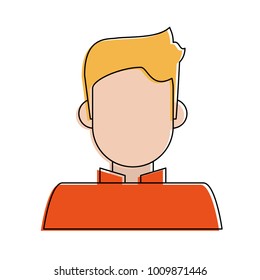 Man faceless cartoon