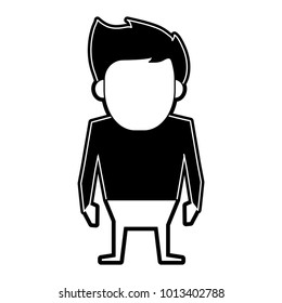 Man faceless cartoon