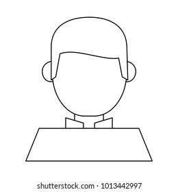 Man faceless cartoon