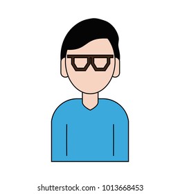 Man faceless cartoon