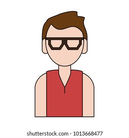 Man faceless cartoon