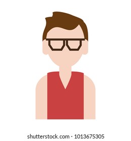Man faceless cartoon