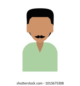 Man faceless cartoon