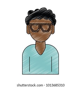 Man faceless cartoon