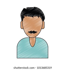 Man faceless cartoon